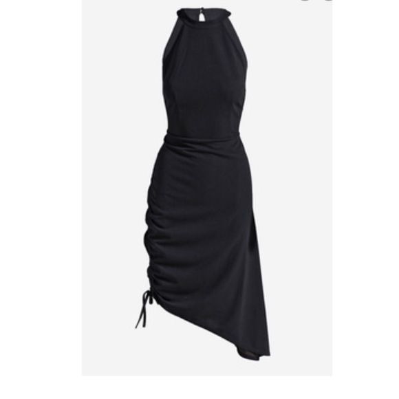 Shoedazzle Halter Ruched Black Dress size XL - Picture 1 of 6